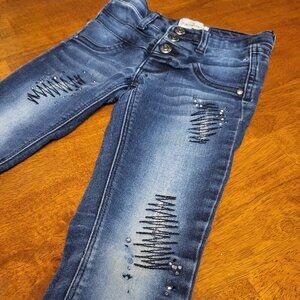 Jordache ~ Sz Kids 5 ~ Slim Fit ~ Rhinestone/Stitching Accents ~ NWOT